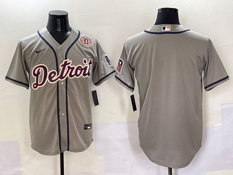 Men Detroit Tigers Blank Grey Game Nike 2025 MLB Jersey style 5042->detroit tigers->MLB Jersey